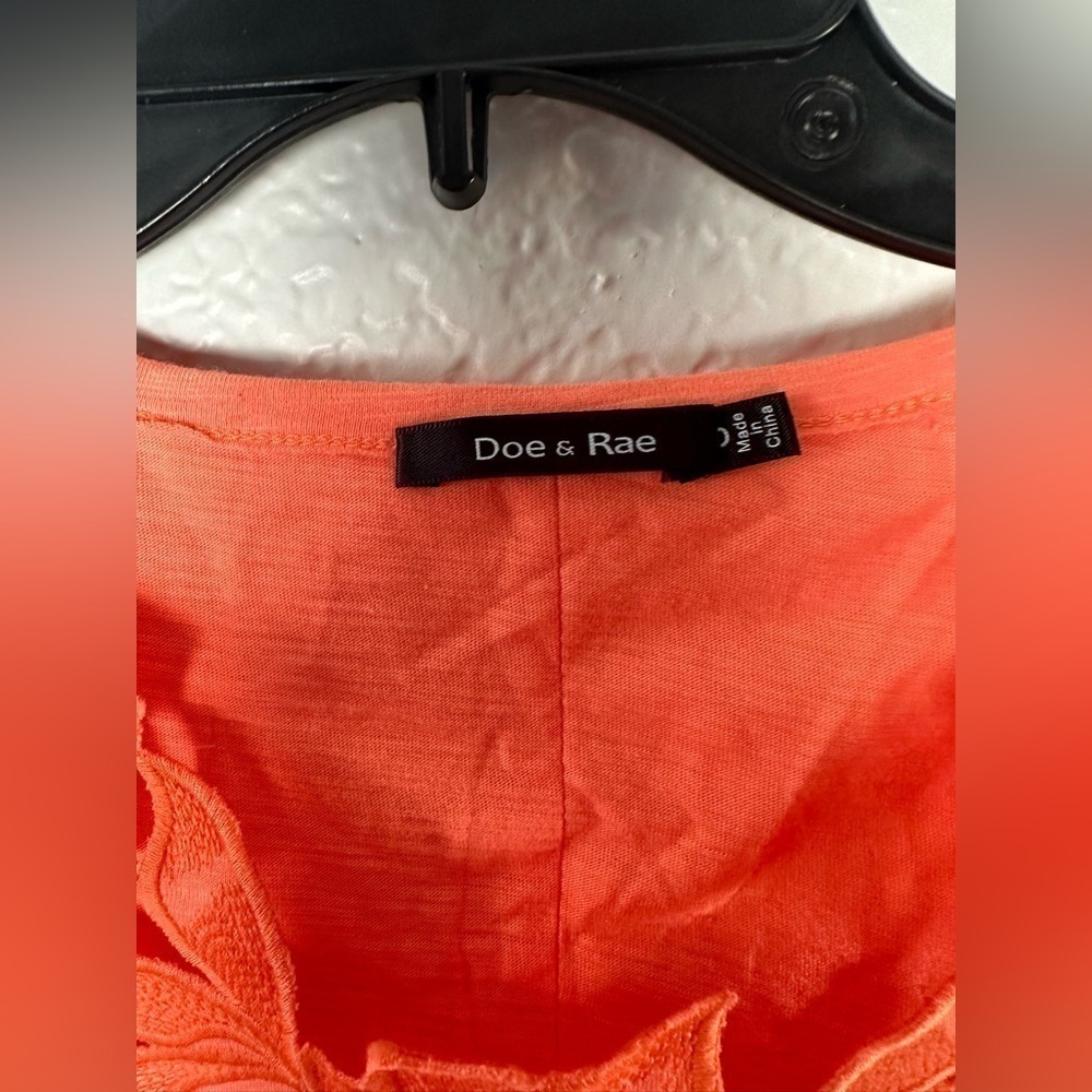 Doe & Rae Orange Floral Tank Top - Picture 3 of 3